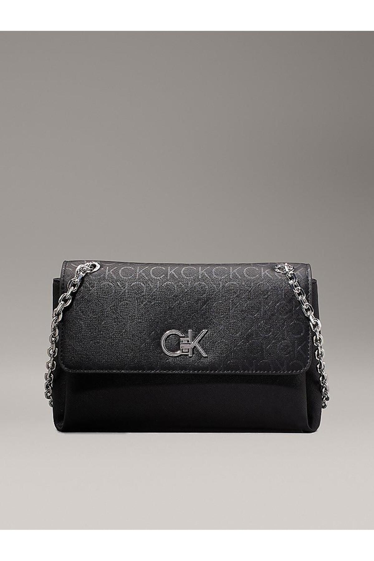 Calvin Klein-Women's Re-Lock Convertible Shoulder Bag - Monogram Pattern, Stylish and Comfortable Design 2