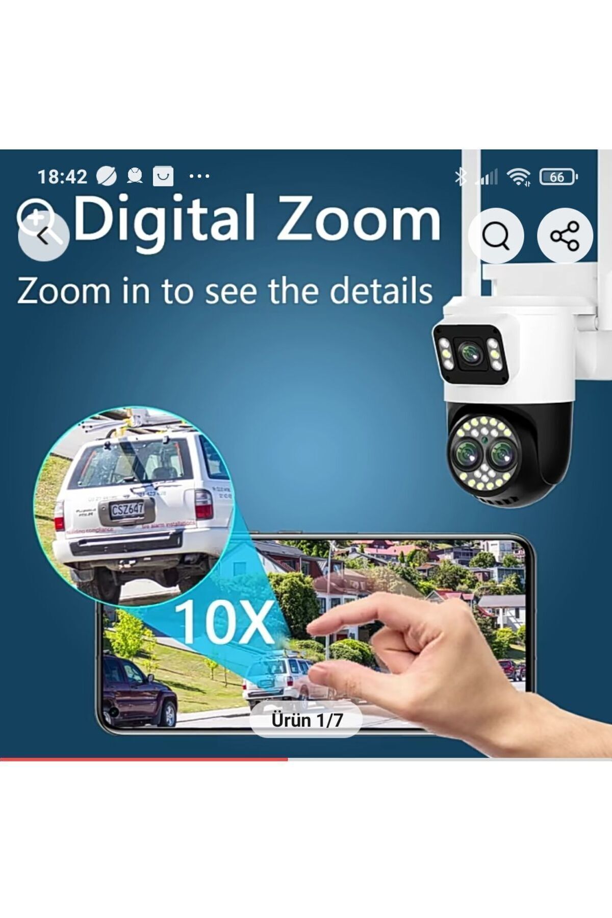 Protem Wifi çift kameralı 10 x zoom fotoğrafı 3 (önizleme)