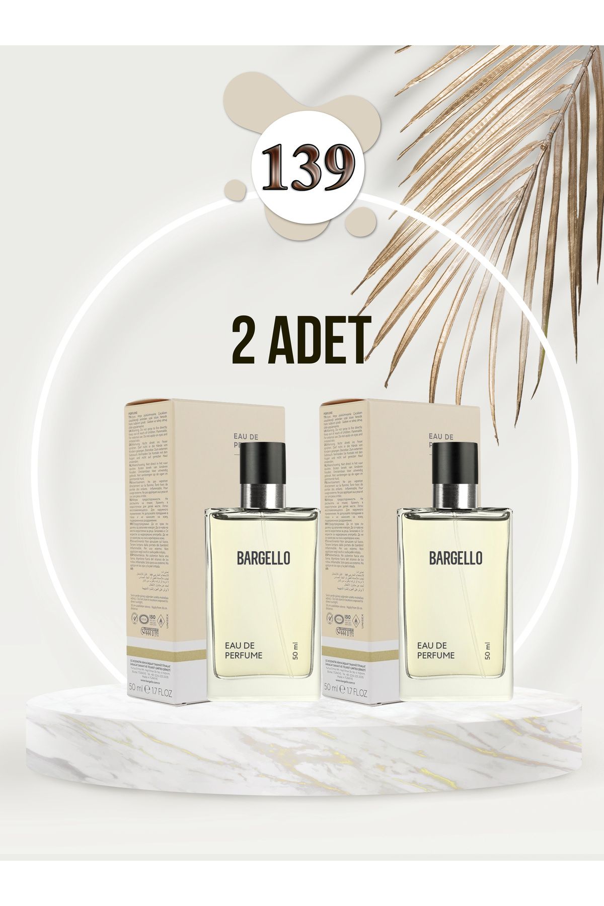عطر زنانه 139 فلورال ادپ 50 میلی لیتری 2 عددی 8691841329139 Bargello