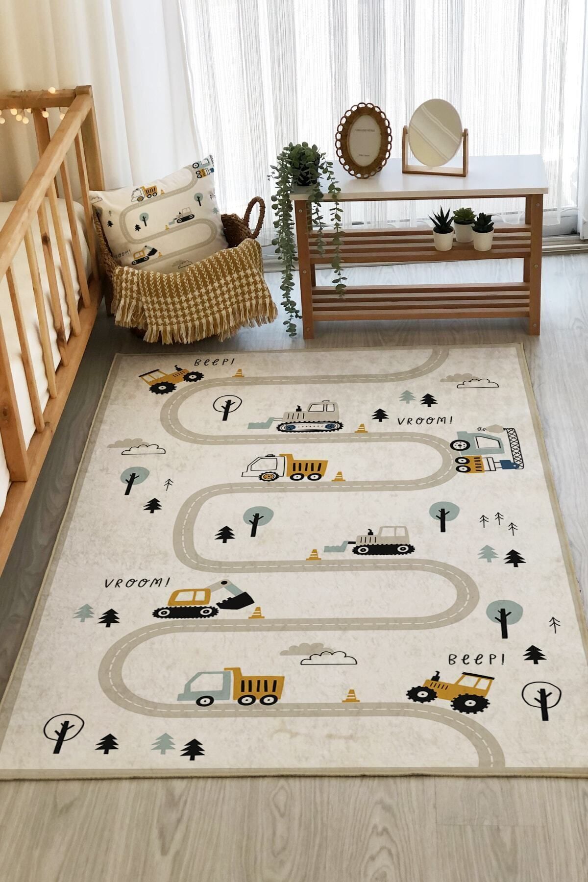 8 mm Thick Road Patterned Children's Carpet