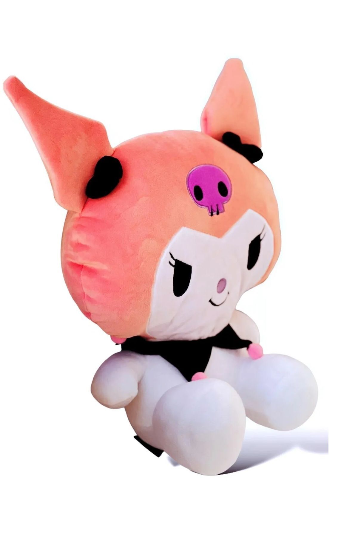 TURKAFONE Kawaii Sanrio Kuromi Karikatür Peluş Oyuncak 25 Cm