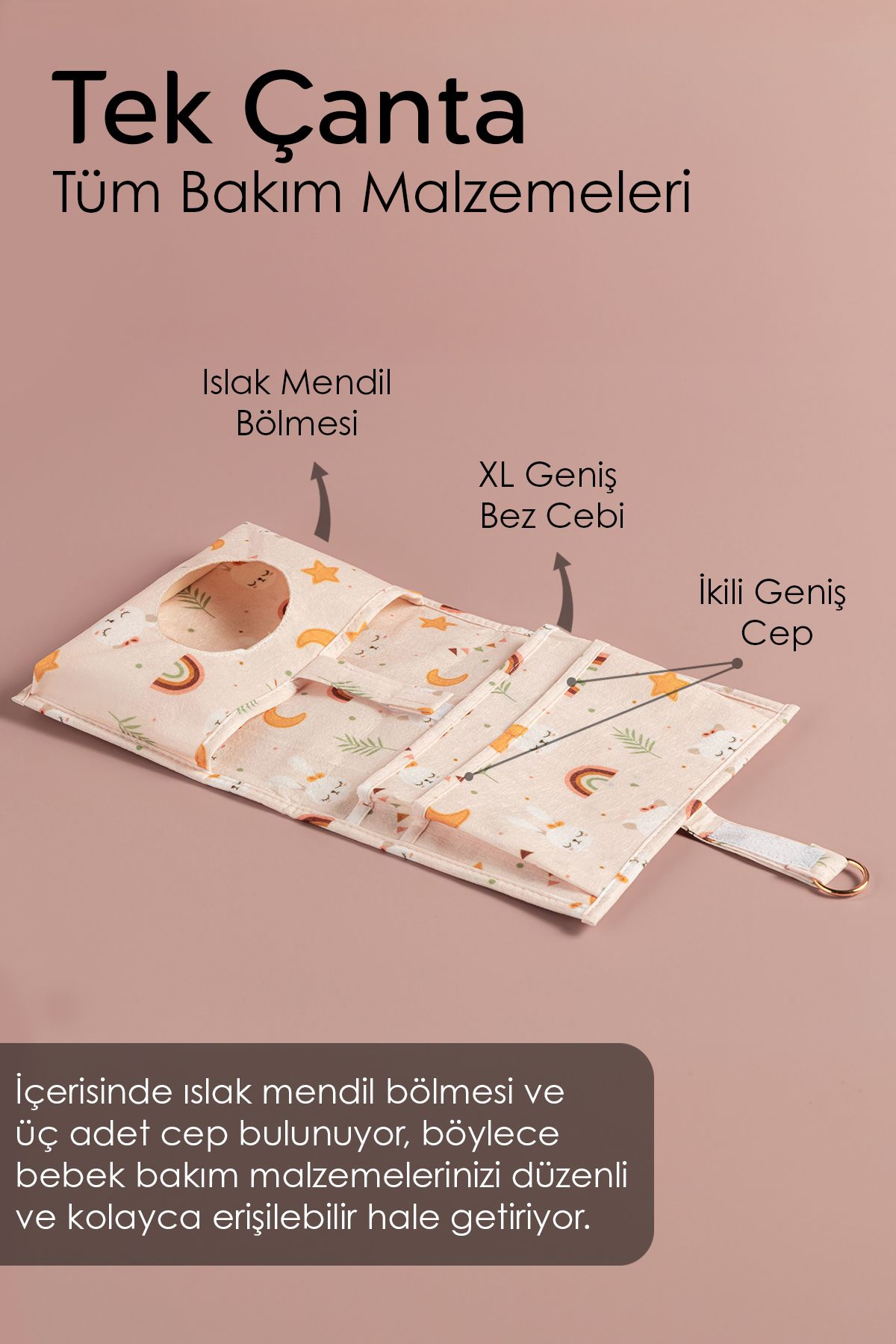 12li Yenidoğan Hastane Çıkış Seti - Anne Bebek Bakım Alt Açma Çantası - Valiz Düzenleyici Organizer