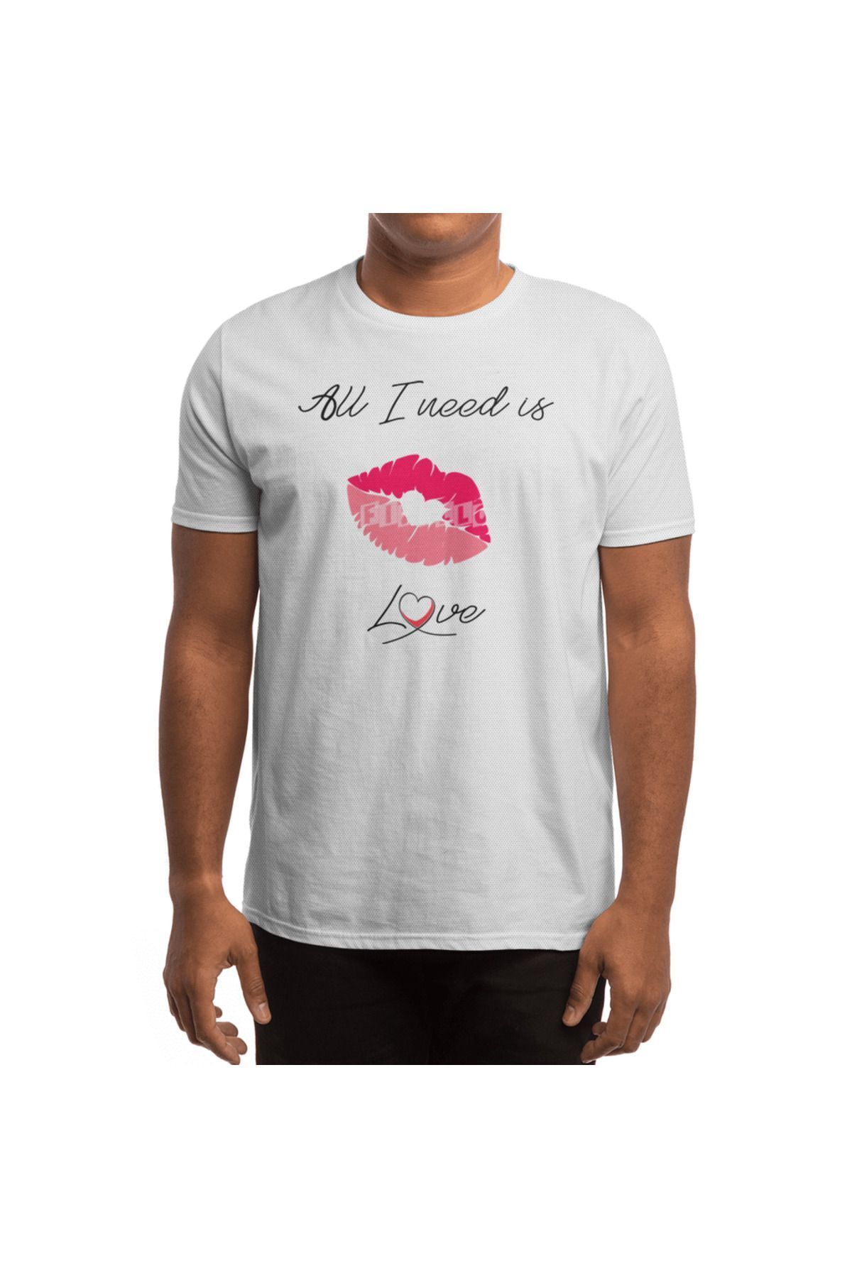 Fizello-Λευκό μπλουζάκι Unisex - All I Need Is... Ανδρικό και γυναικείο μπλουζάκι 4