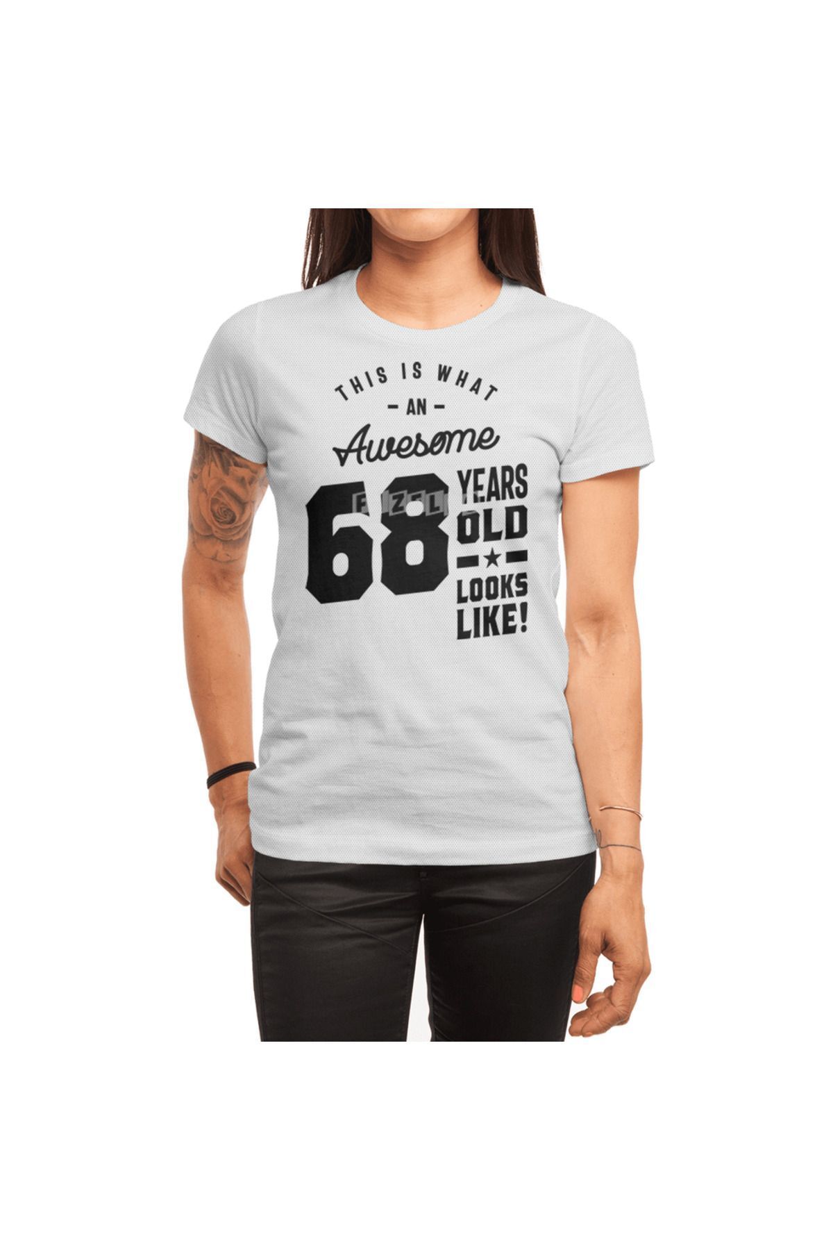 Fizello Tricou Alb Unisex În 68 De Ani - Idei De Cadouri De Naștere Pentru Femei Și Bărbați Unisex - XL