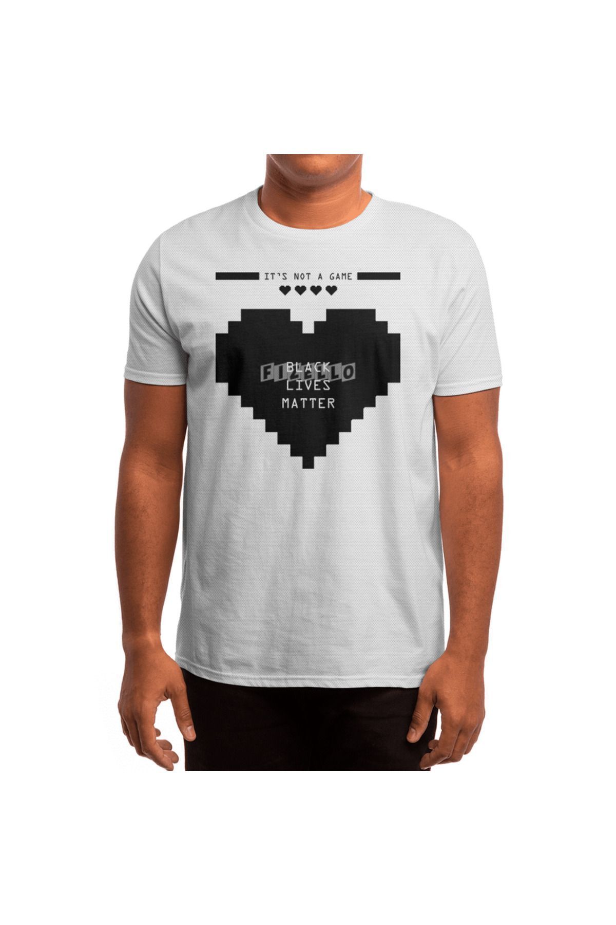 Fizello-Black Lives Matter - It's Not A Game (2η έκδοση) Λευκό μπλουζάκι Unisex 4