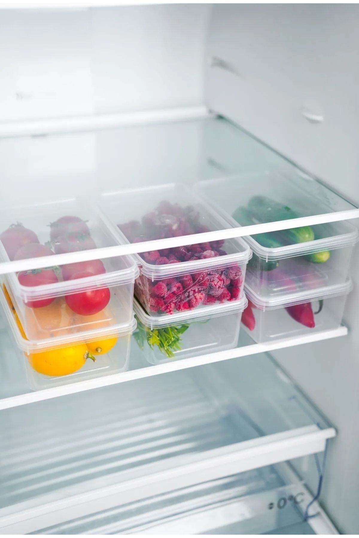 Hane216-20 Pieces of Frozen Meal Meat and Vegetable Storage Container 2000 ml - Portion Icebox Mincer Box 6