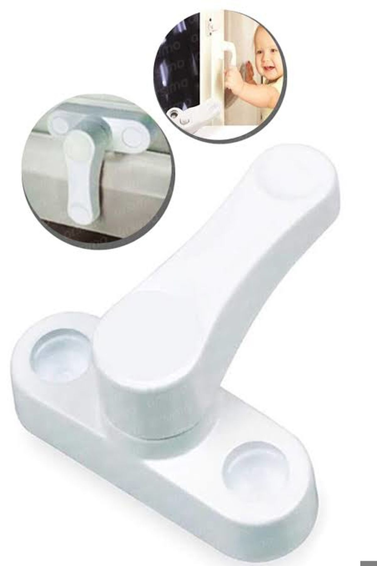 2 Adet Pvc Kapı Pencere Emniyet Kilidi, Çocuk Kilidi, Bebek Emniyet Kilidİ 4