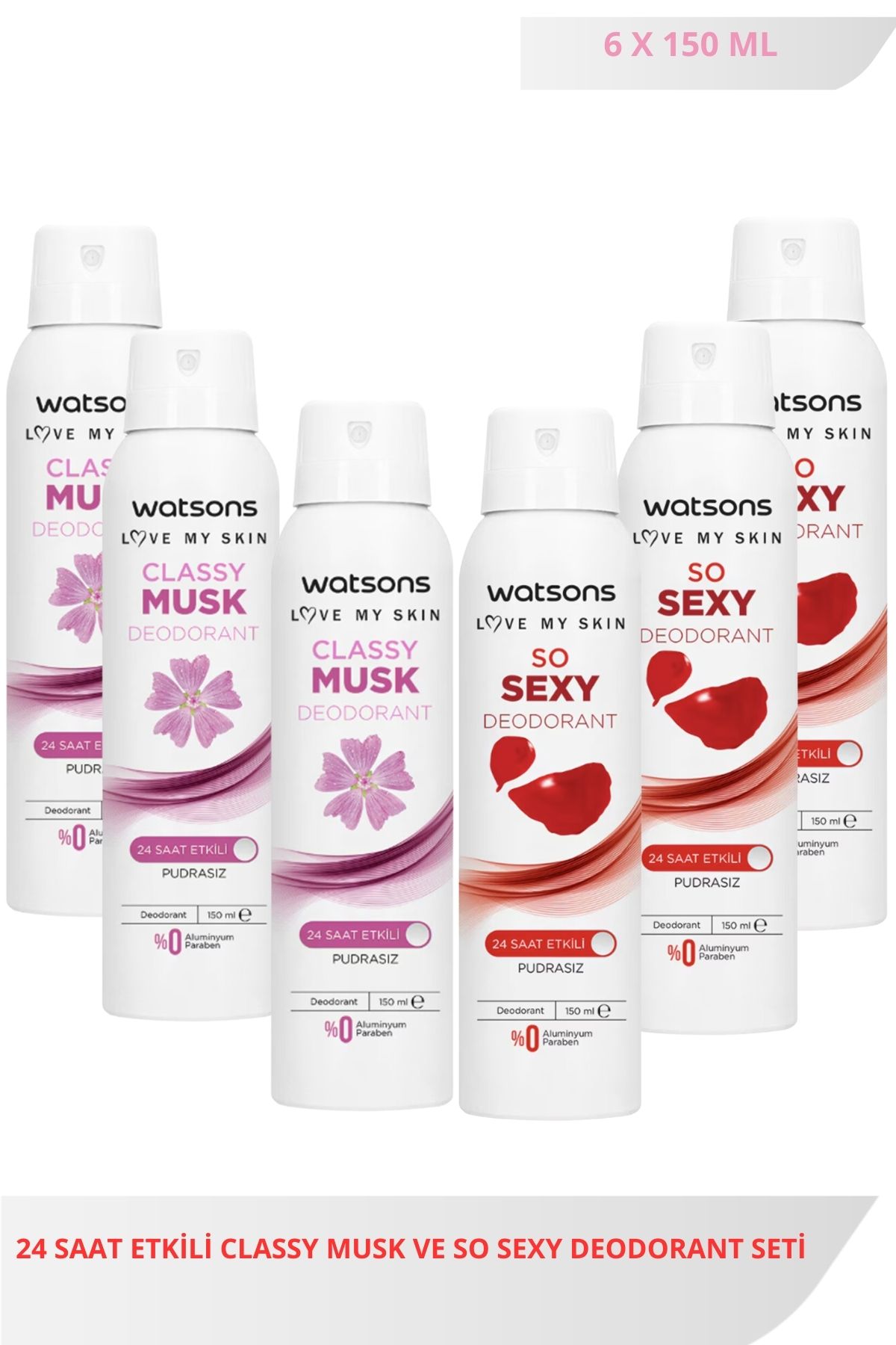 ست دئودورانت Classy Musk 150 ml X3 and So Sexy 150 ml X3 Watsons