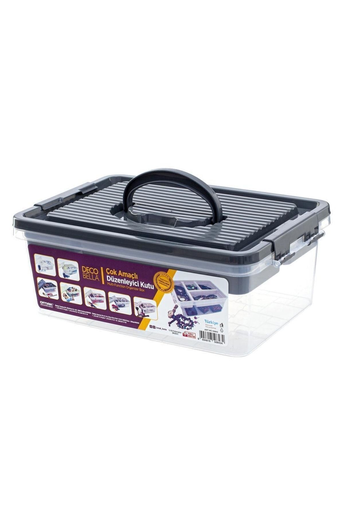 OMAK Cutie Organizatoare Multifuncțională Decobella Antracit - One Size