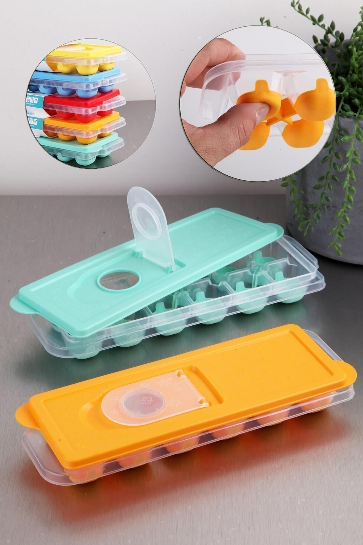 Gondol-Silicone Bass Finger Practical Non-Stick Ice Box Turquoise 2