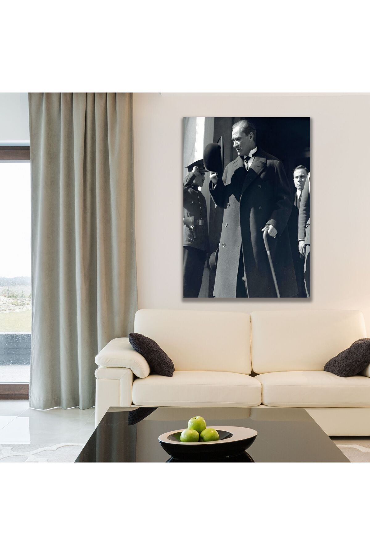 Single Vertical Canvas Office Table Mustafa Kemal Atatürk