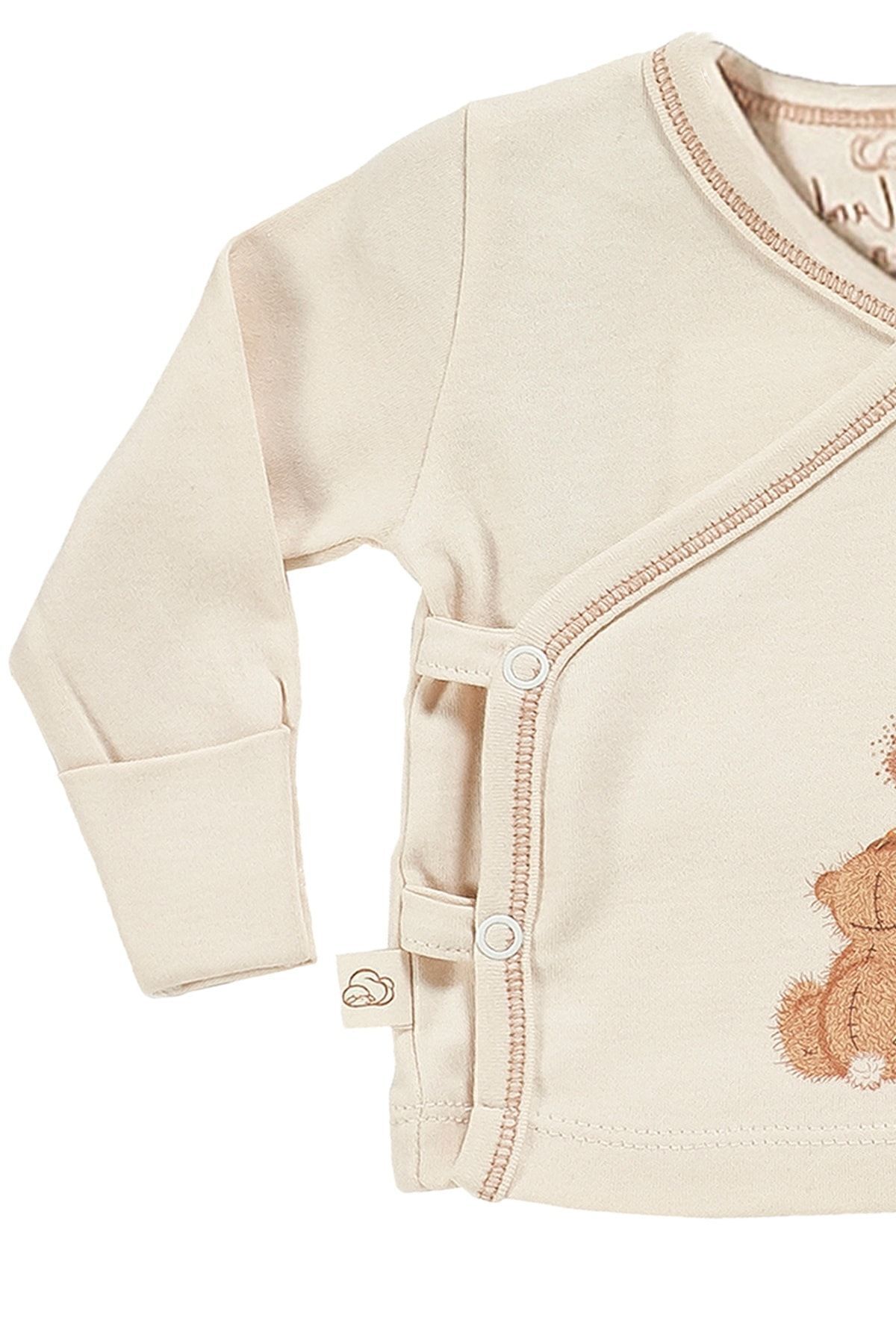 بادی نوزادی پسرانه – دخترانه بژ tinylamb | TL-FB-4P1 اورجینال - تصویر 7