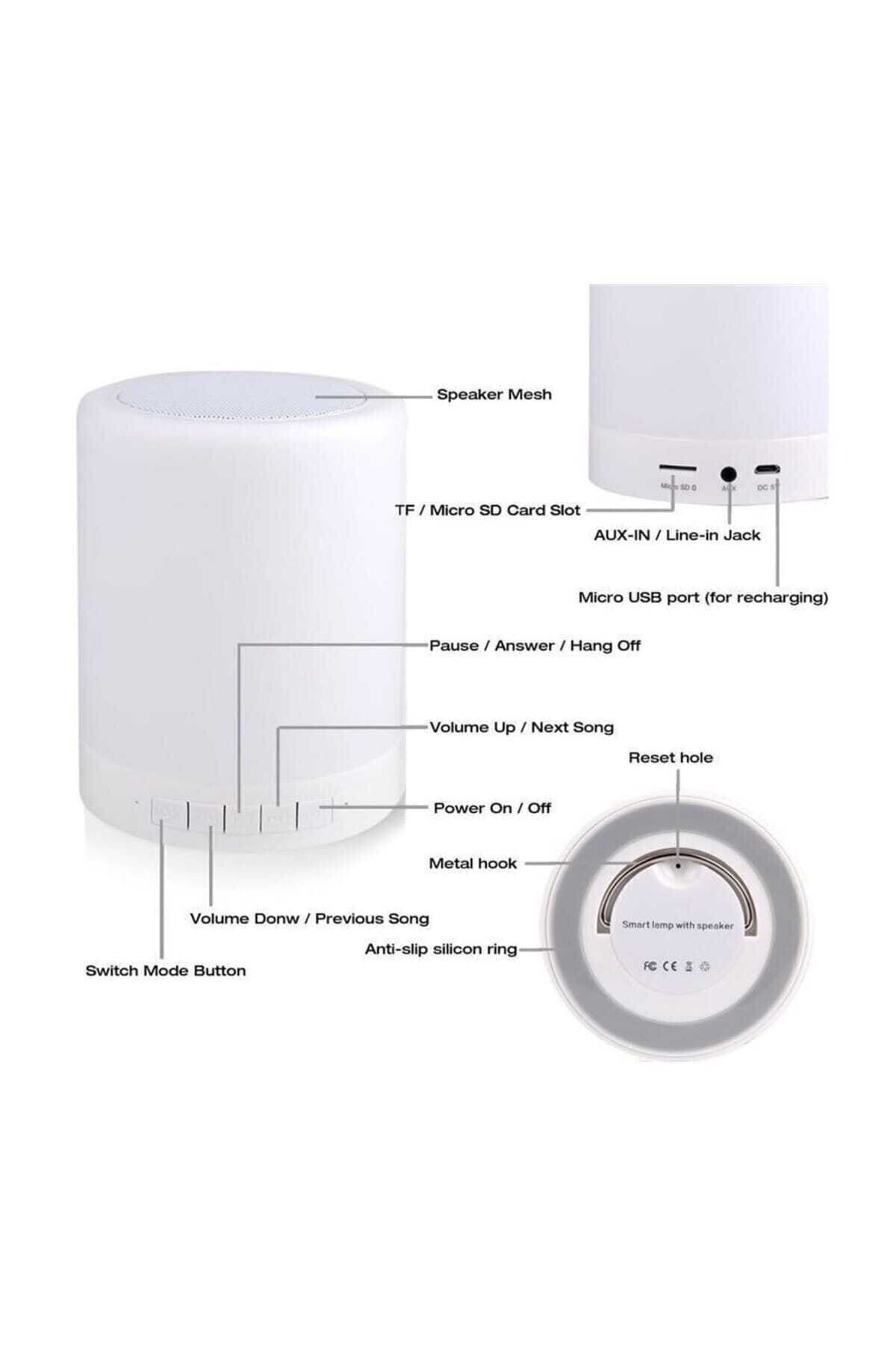 Renk Değiştiren Led Işıklı Taşınabilir Kablosuz Bluetooth Hoparlör 0072632202749 5