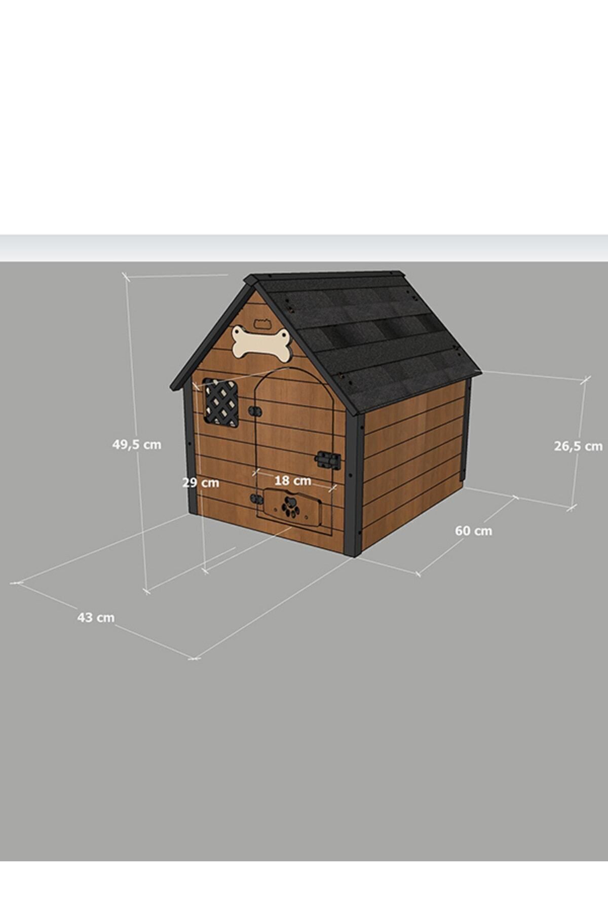 Isı Yalıtımlı Ahşap Kedi-köpek Kulübesi (SMALL) - 5