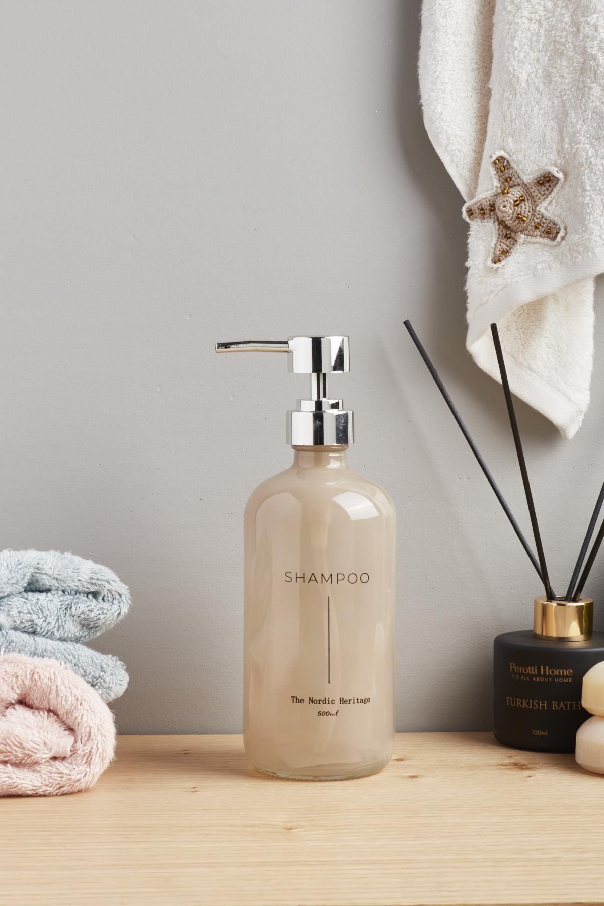 Shower 500ml Cam Sıvı Sabunluk