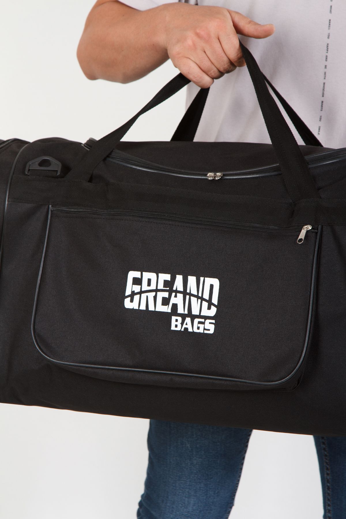 Unisex Siyah Valiz Çanta 4 Bölmeli Çanta Spor Çantası Seyahat Çantası El Ve Omuz Çantası
