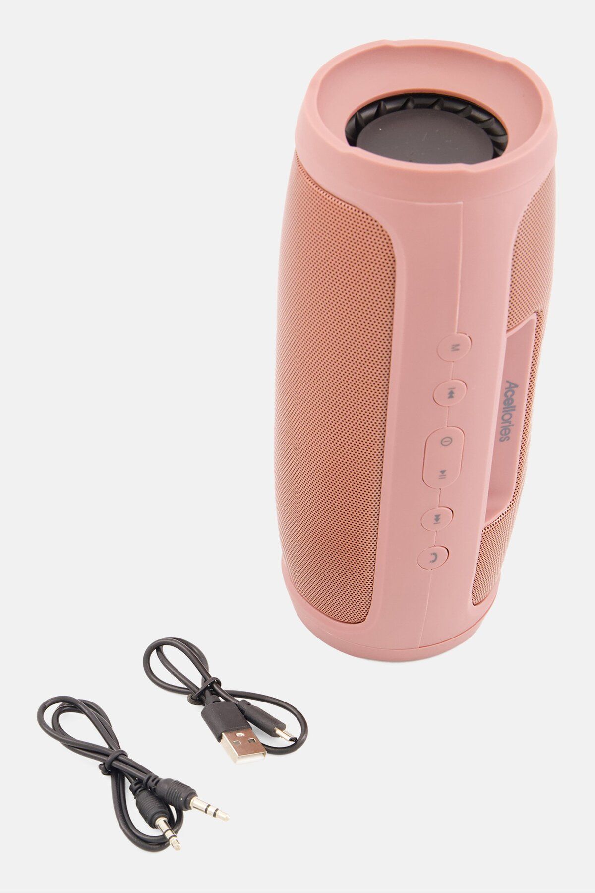 Acellories-Portable Bluetooth Speaker With Built In Power Bank, Pink 2