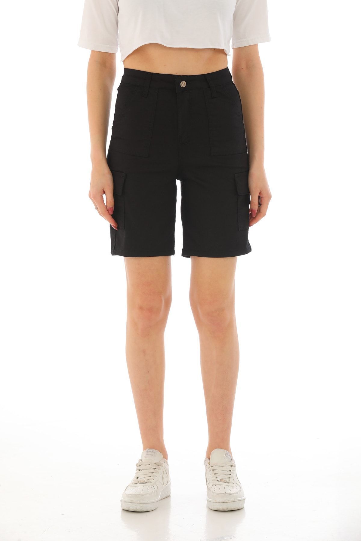BİKELİFE-Pantaloni scurți și bermude din Lycra cu talie înaltă de damă 2