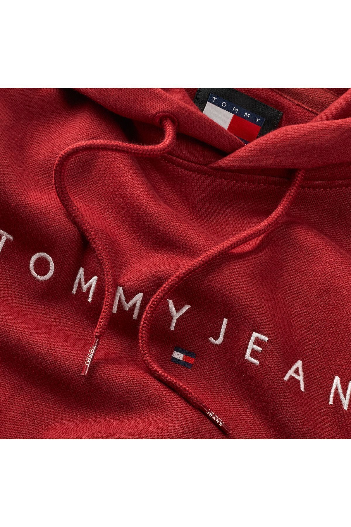 سویشرت قرمز مردانه آرم برند آقایان کاپوت شیک به نظر می رسد DM0DM17985 XMO Tommy Hilfiger