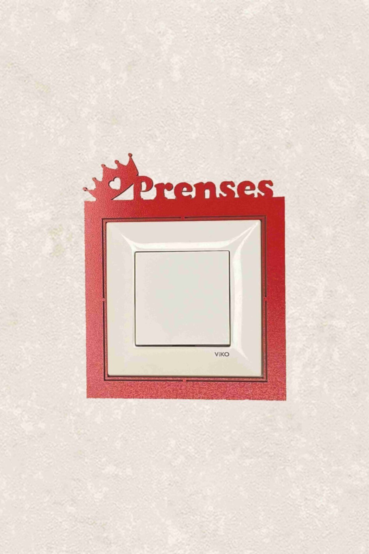 2117-k Laser Cut Wood Switch Socket Frame Red Single Princess