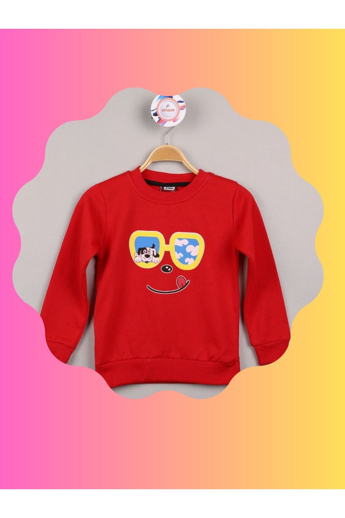 سویشرت پسرانه قرمز edoy | TDY7007 اورجینال - تصویر 2