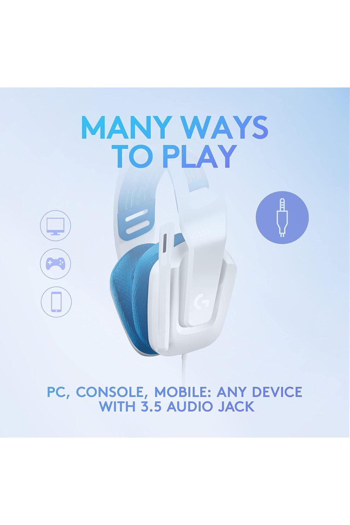 logitech-سماعة الألعاب السلكية G335 - بيضاء 3