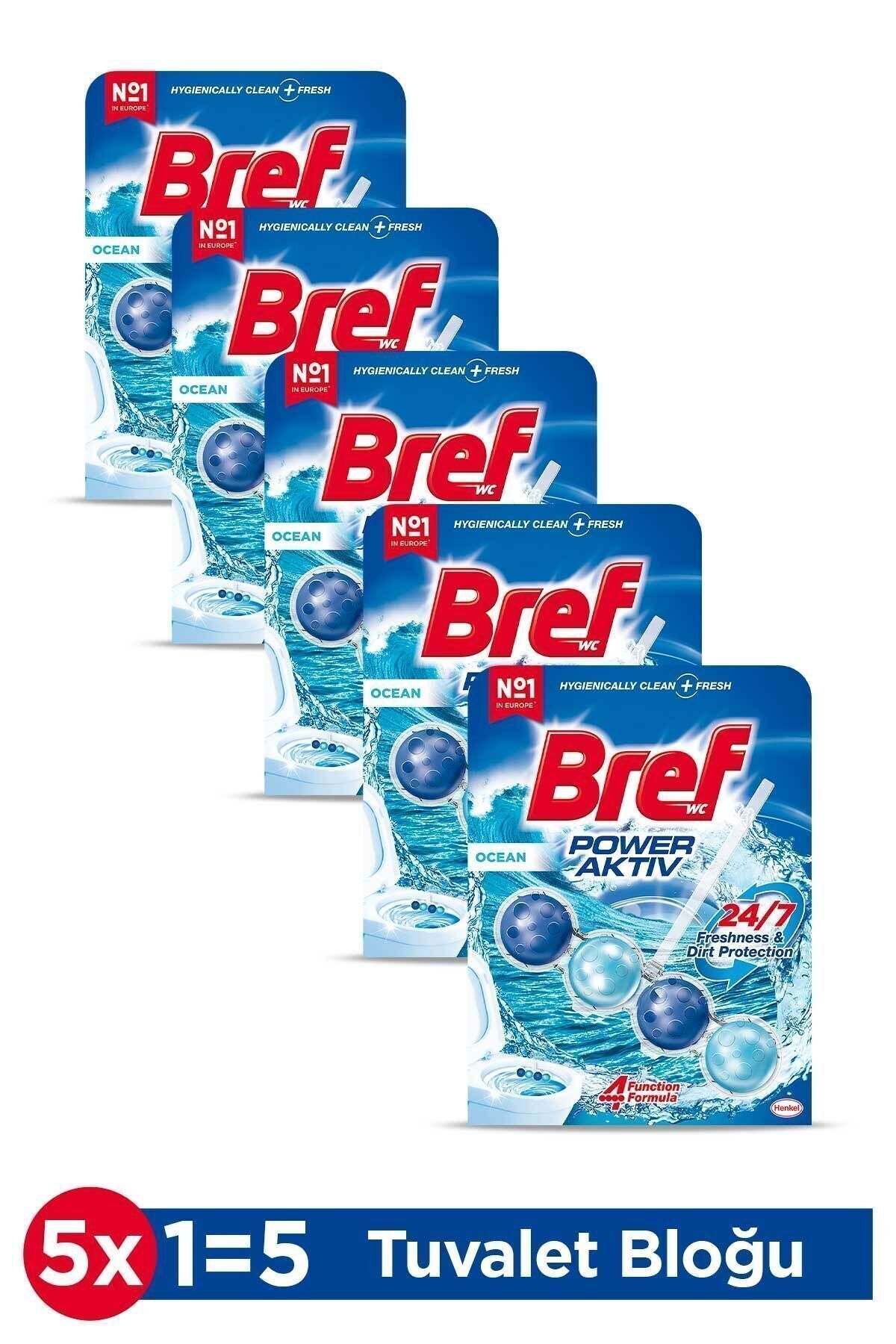 Bref Power Aktiv Katı Tuvalet Bloğu 5 Adet Okyanus Tekli (5'li Set)