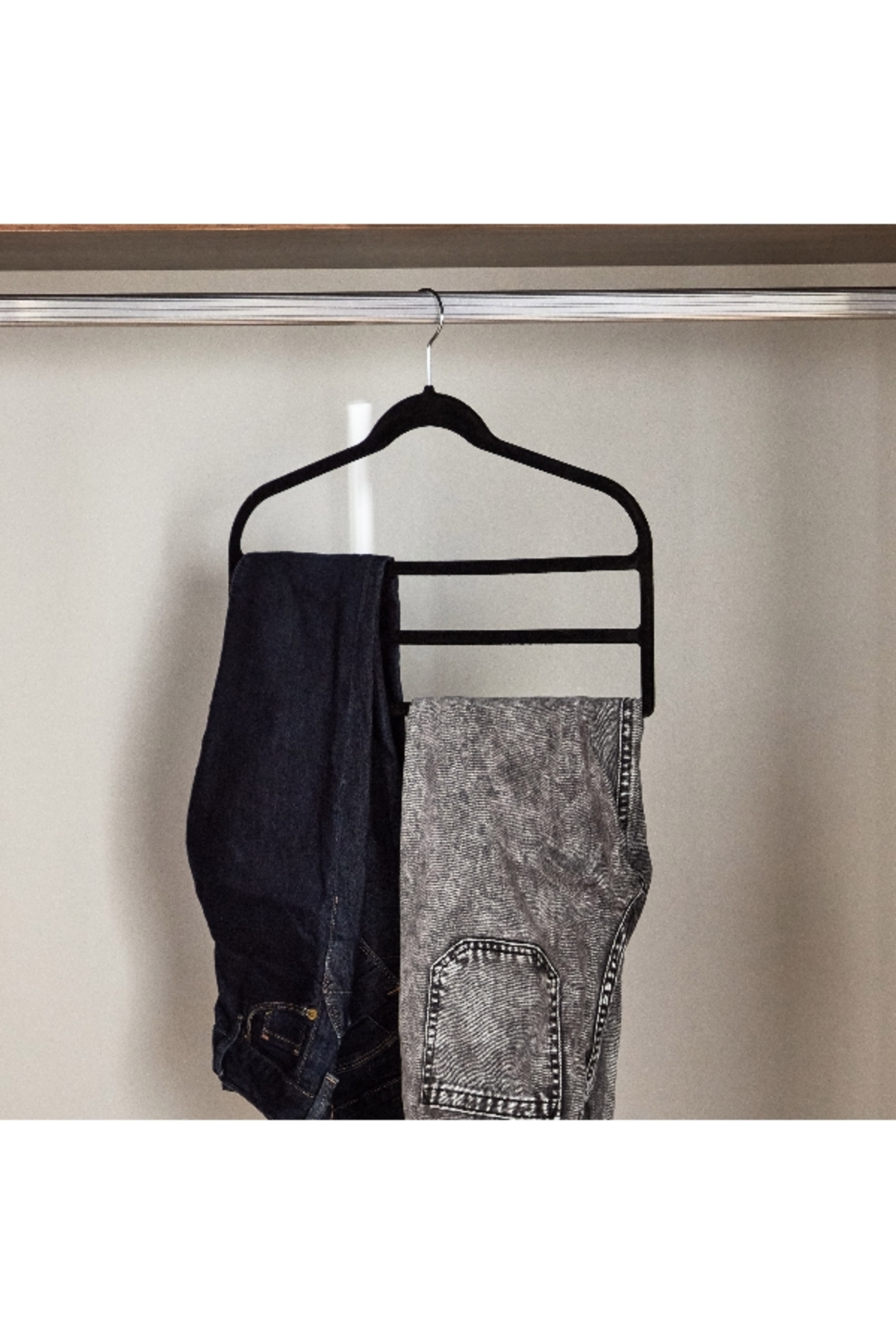 Home Box Velvet Hanger with 3 Bars