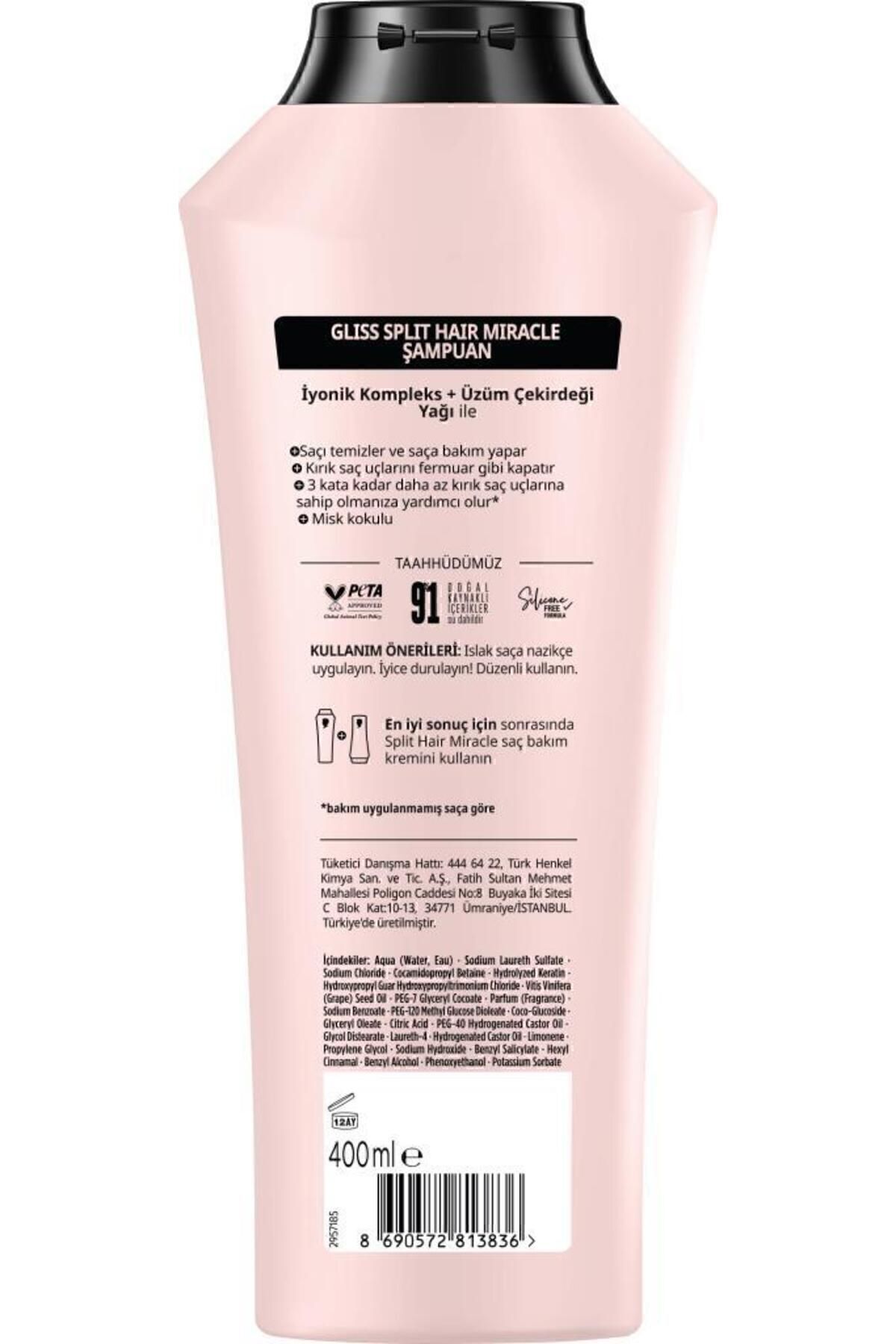 Gliss-400 ml Split Hair Miracle Shampoo 3