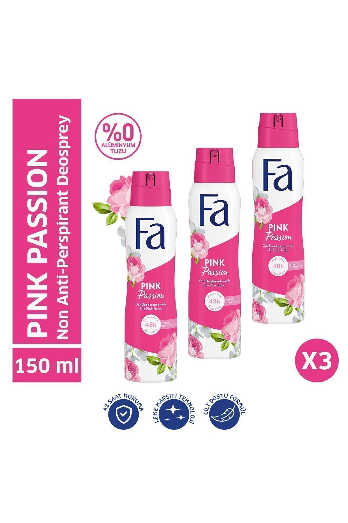 Pink Passion Deosprey x 3 Pieces Fa