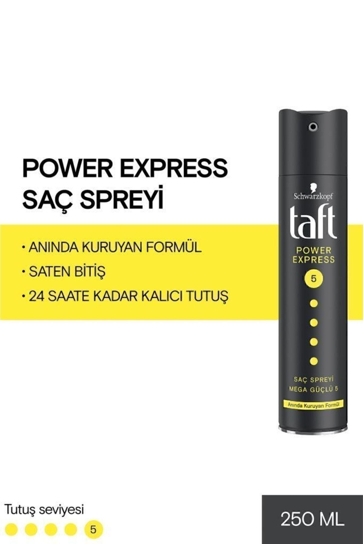 اسپری موی کافئین پاور اکسپرس 250 میلی لیتر - اثر قدرتمند Taft