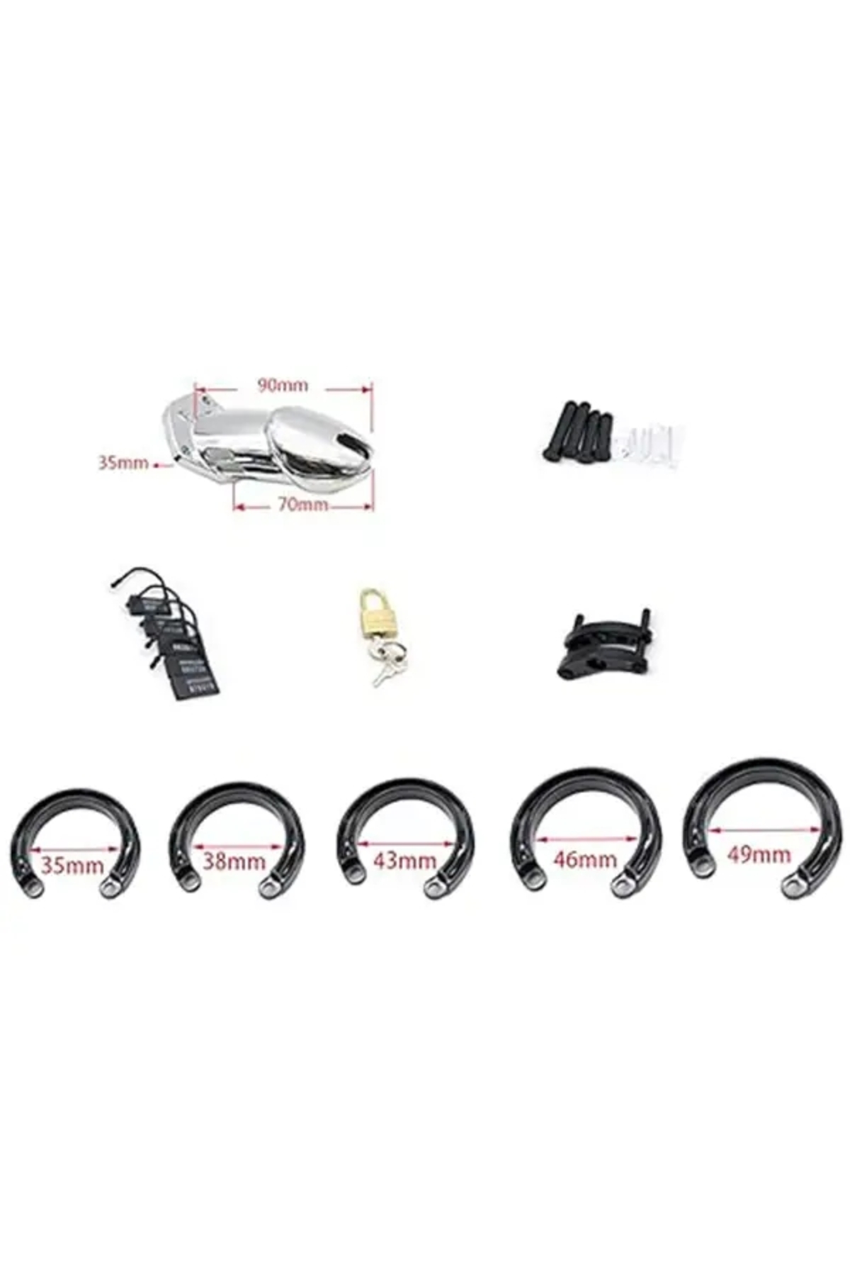 Cock Cage Erkek Bekaret Kafesi 9 cm 5