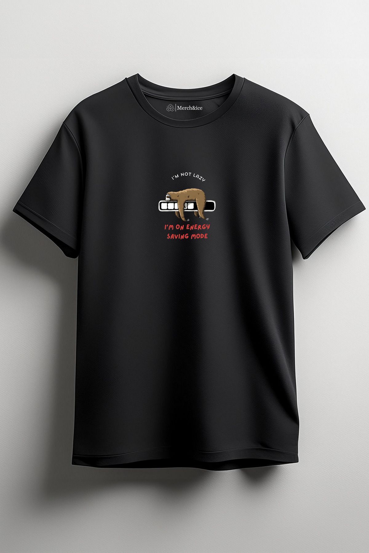 SM Satranç Medya-Lazy Animal T-Shirt - I Am Not Lazy, I Am Energi Saving 1