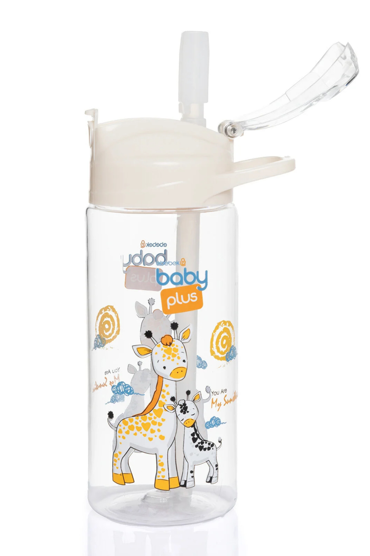 Baby Plus Desenli Pipetli Tritan Bebek Su Matarası 500 ml - Sert Silikon Uçlu Matara fotoğrafı 4 (önizleme)