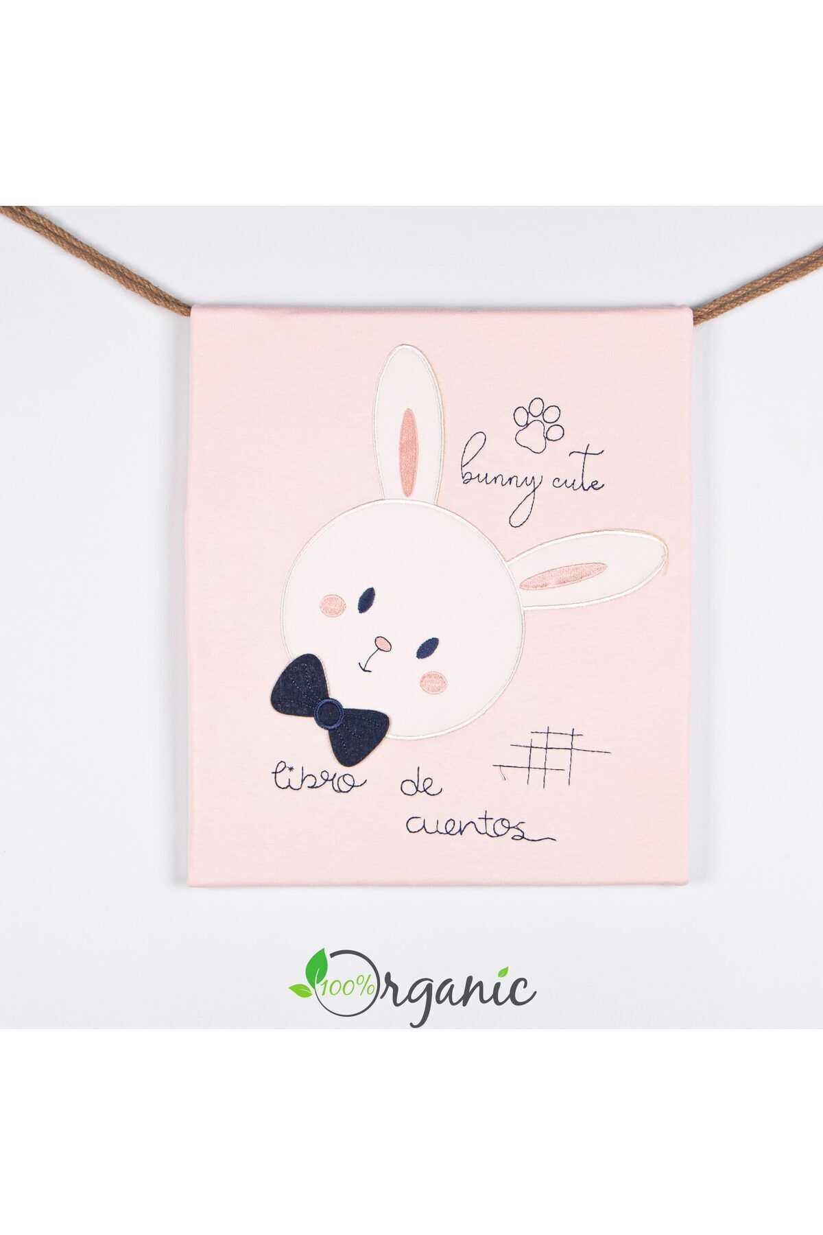 Miniel Kız Bebek Papyonlu Tavşan Nakışlı 10'lu Organik Yenidoğan Bebek Hastane Çıkış Seti - Somon fotoğrafı 6 (önizleme)