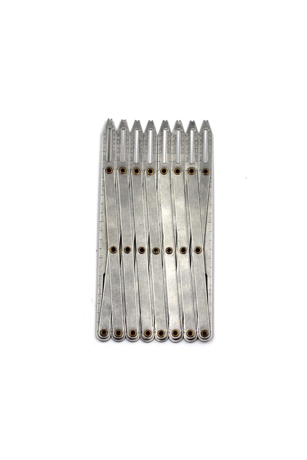 hodbehod-Sewing Button Eyelet Buttonhole Paper File Fabric Equal Distance Measuring Marking Tool Ruler 4