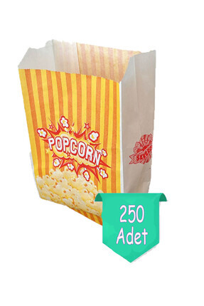 ŞEKERCE Patlamış Mısır Kese Kağıdı 250 Adet Orta L Boy