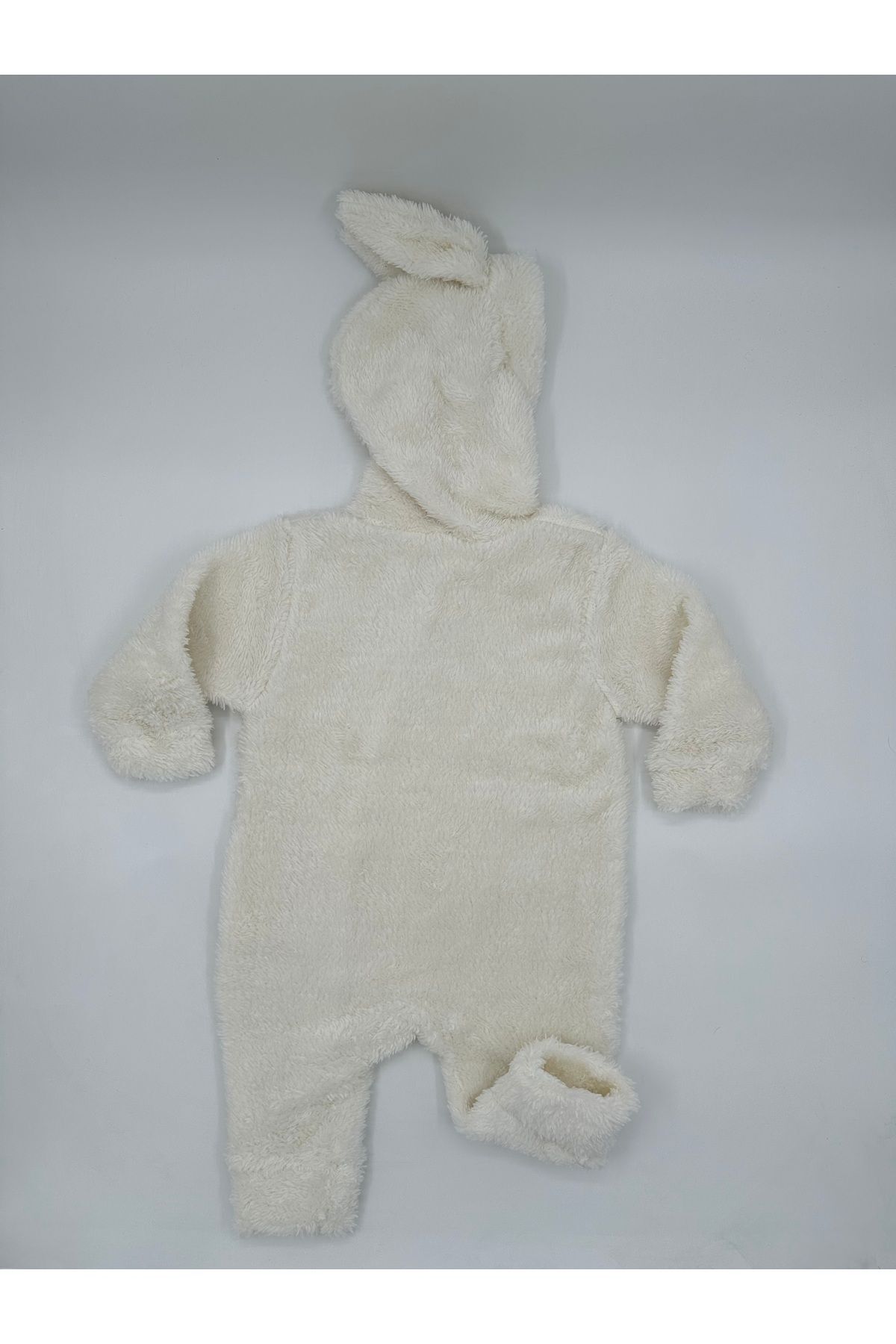 Wellsoft Unisex Beyaz Tavşan Bebek Tulumu
