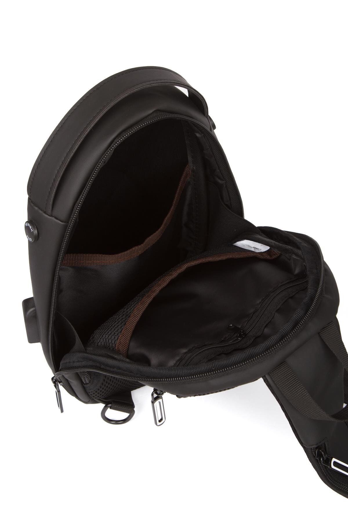 کوله پشتی زنانه مشکی Newish Polo | NP-2405-UZİKO اورجینال - تصویر 8