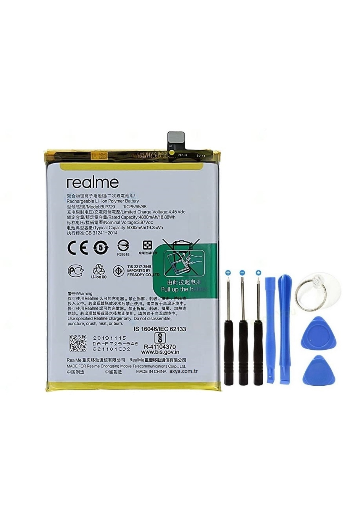 SenalStore Oppo Realme C21 Pil Batarya BLP729 + Tamir Seti