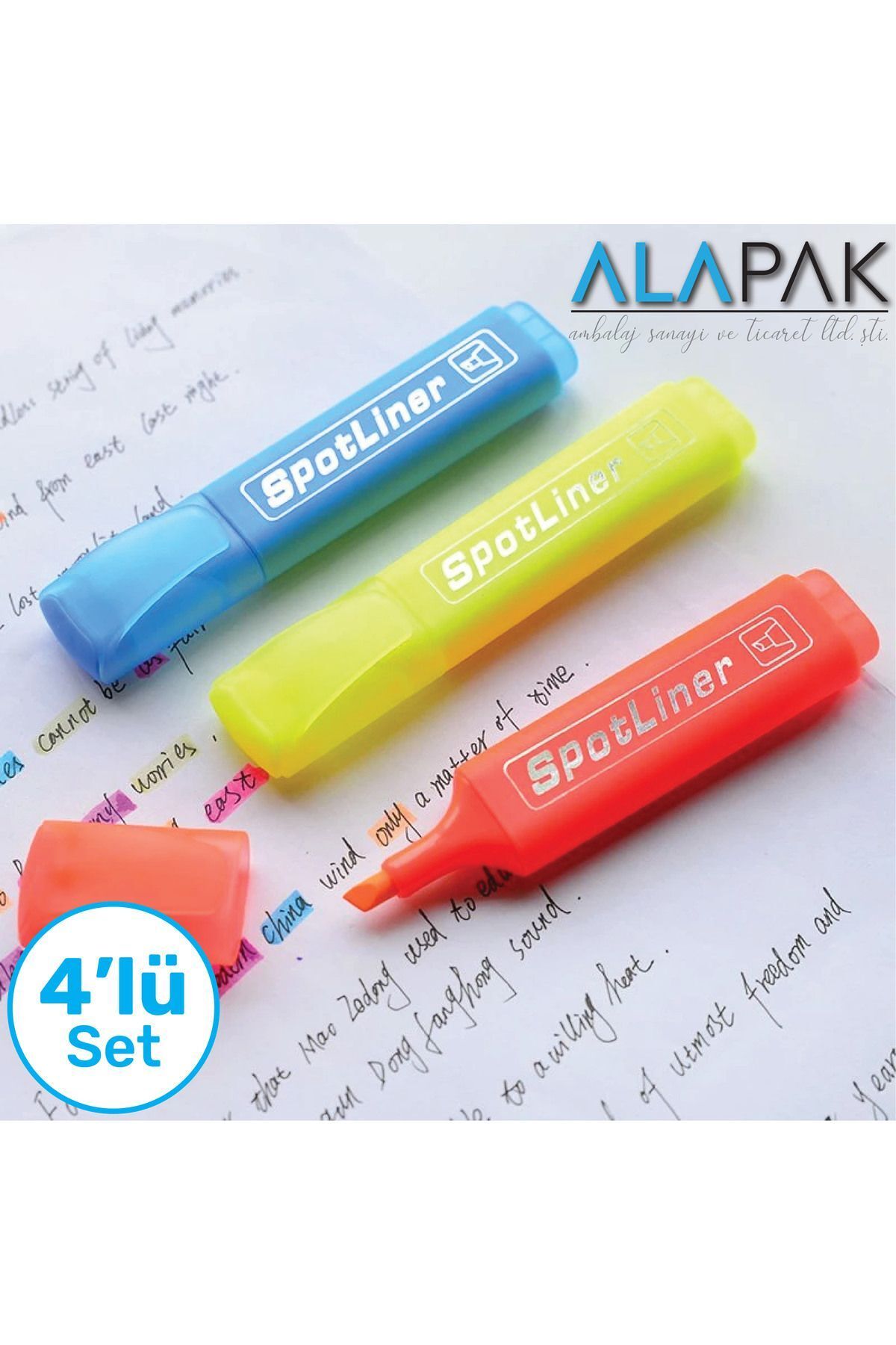 Spotliner-Neon Color Highlighter Marker Pen Set of 4 4