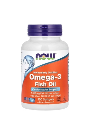 Now Foods Omega 3 Fish Oil Balık Yağı 100 Softgels