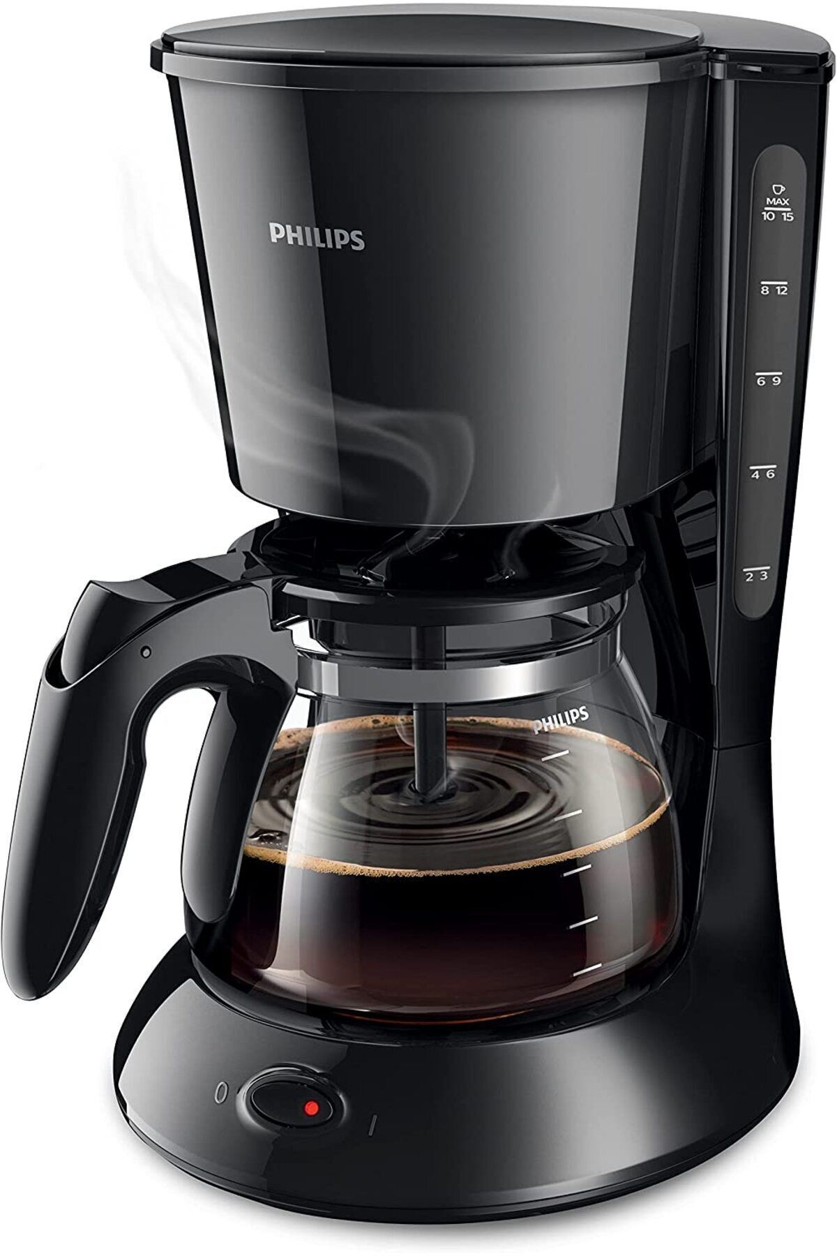 HD7461/20 Kahve Makinesi, 1.2 L Cam Sürahili, Makinede Yıkanabilir, 1000 W, Siyah 2