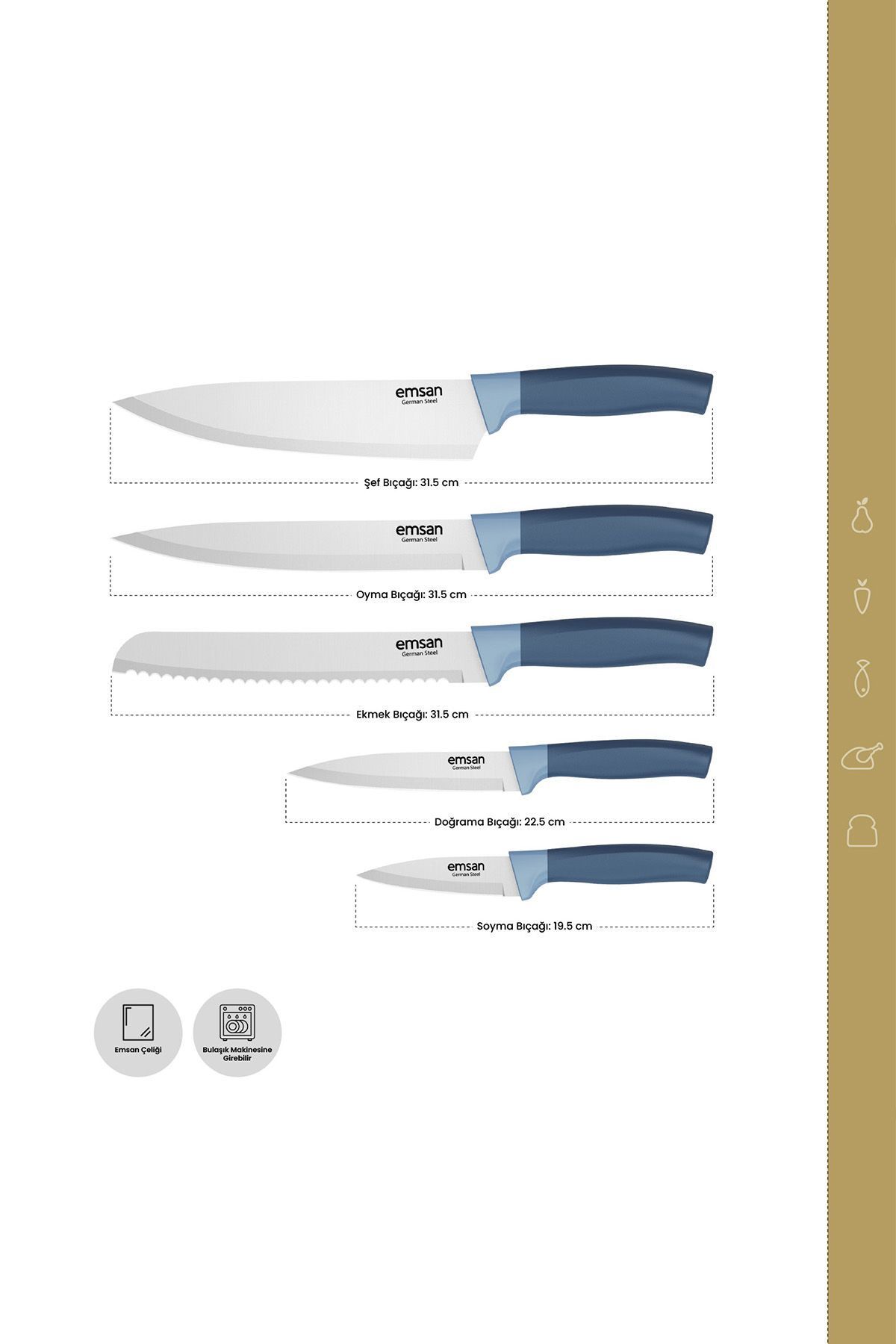 Royal German Steel Bıçak Seti