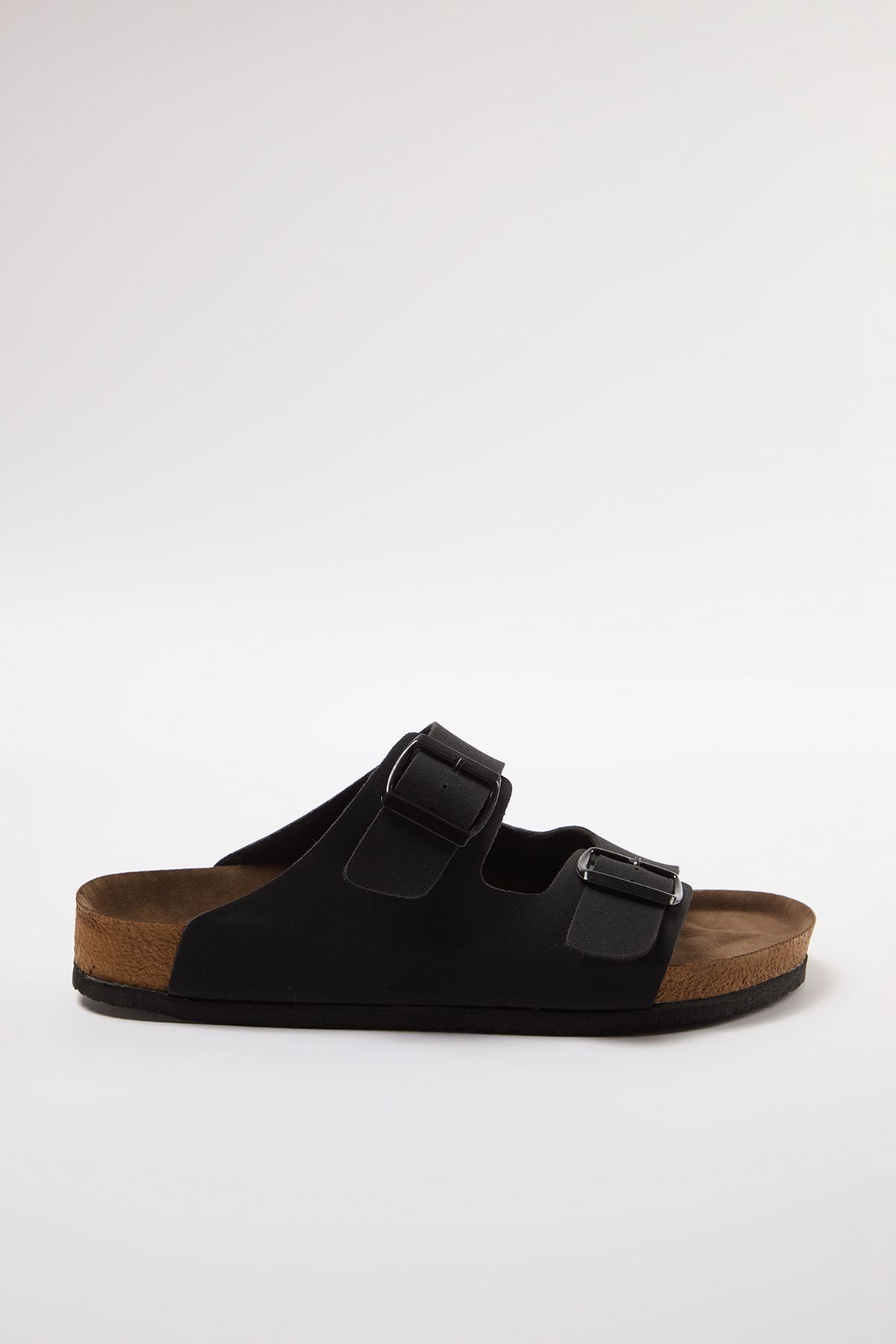 TRENDYOL SHOES-Men's Black Double Striped Slippers - Takaw25te00003 1