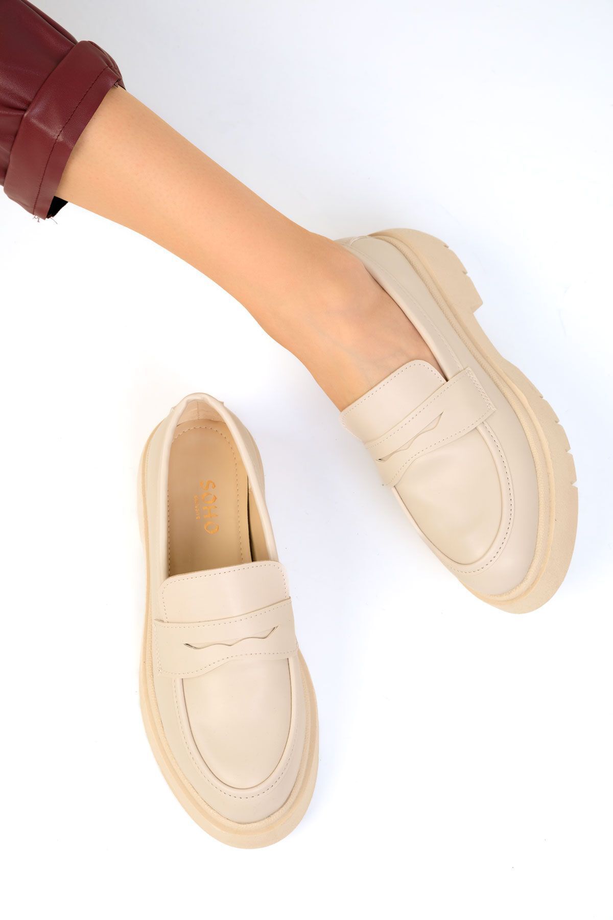 SOHO-Beige Casual Women's Shoes 19523 4