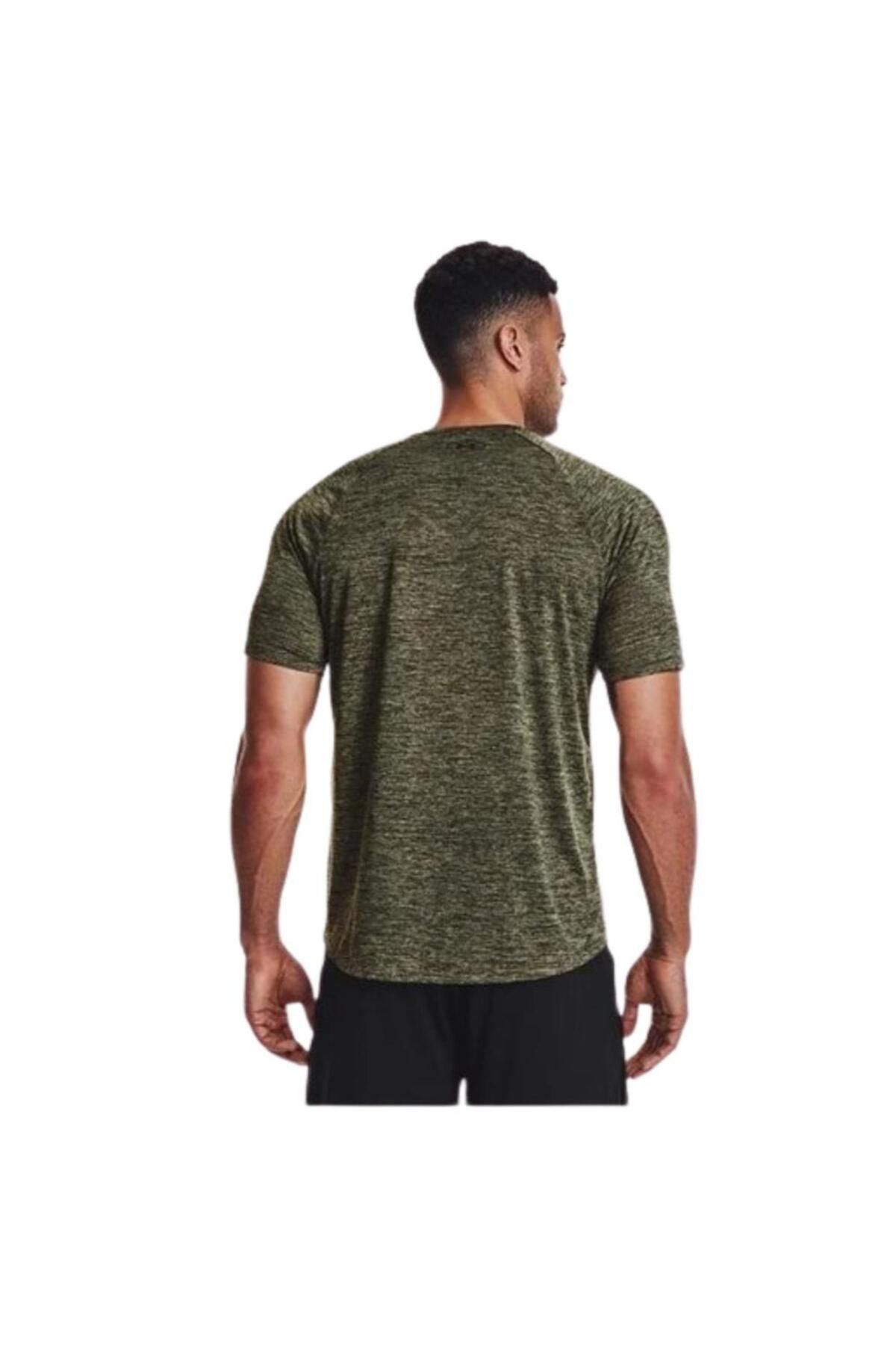 تی شرت ورزشی سبز مردانه و زنانه آستین کوتاه UA Tech 2.0 1326413 390 Under Armour