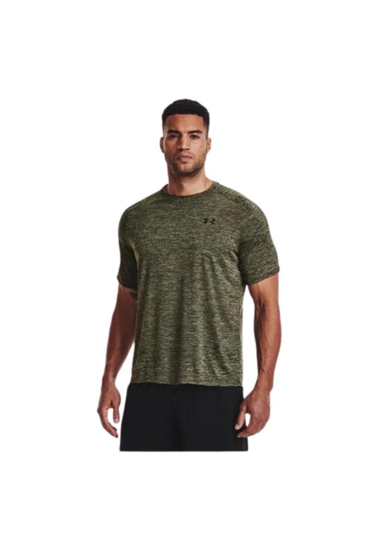 تی شرت ورزشی سبز مردانه و زنانه آستین کوتاه UA Tech 2.0 1326413 390 Under Armour