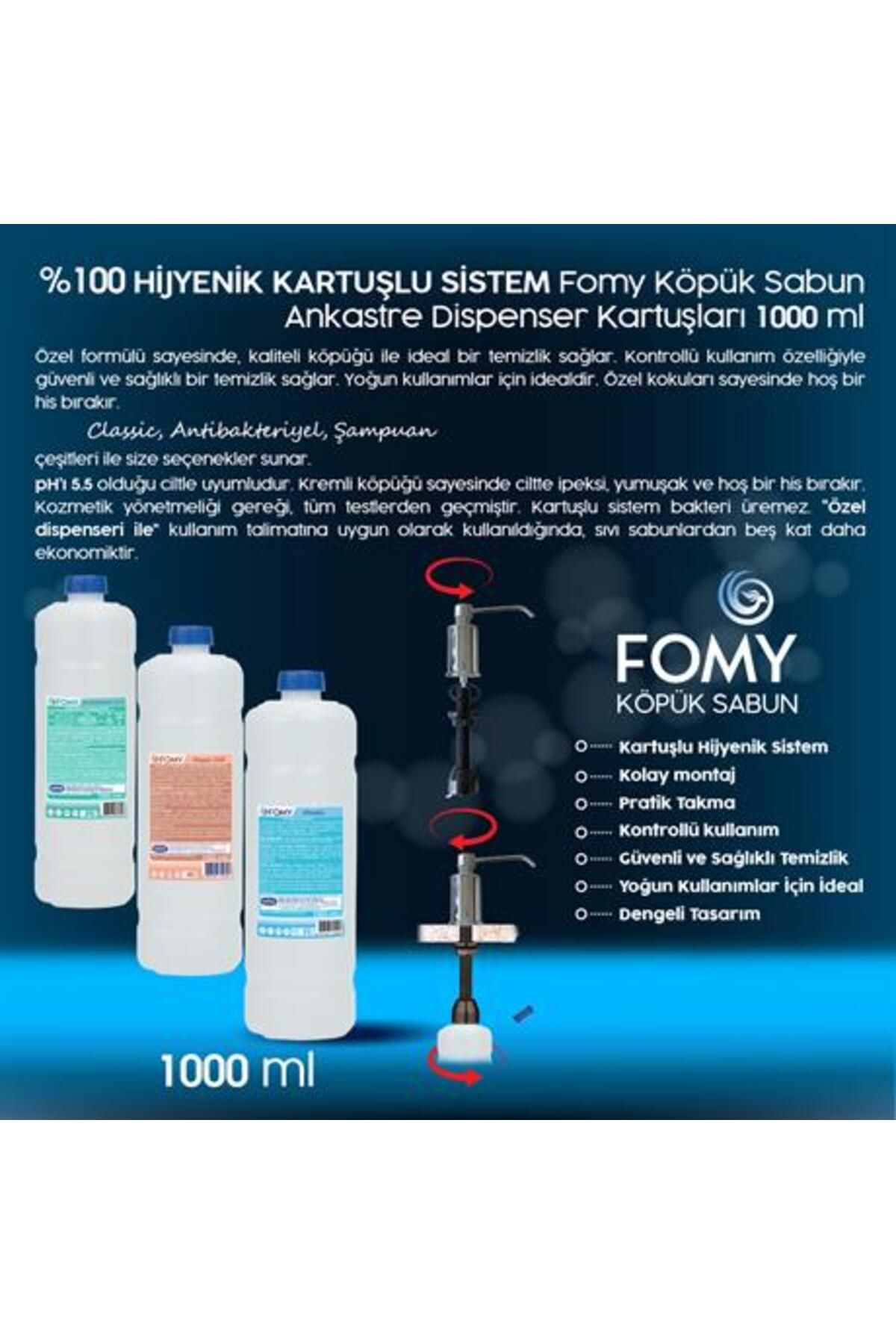 کف صابون پوست حساس دست صورت بدن توکار 1000 میلی لیتر Fomy