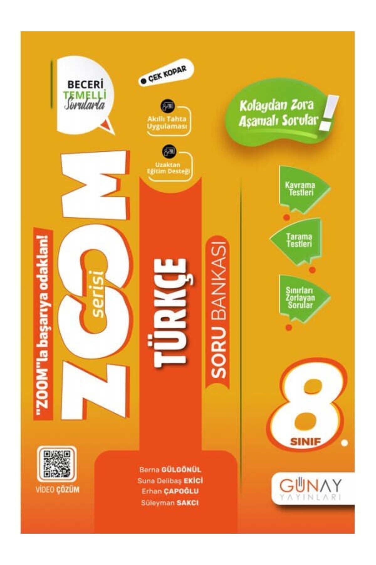 Günay Yayınları 8. Sınıf Zoom Serisi Türkçe Soru Bankası 1022